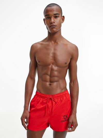Calvin Klein Fürdőruha HU543789 | Calvin Klein Core 90s Short Drawstring Férfi Úszónadrág Piros